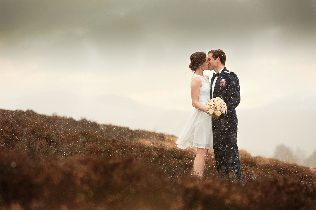 wedding photography in the snow